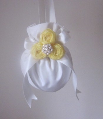 Flower Girl Bag Ivory Yellow Available in all wedding colours